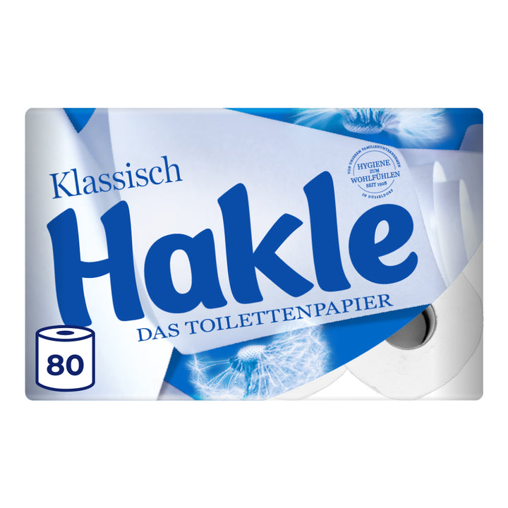 Hakle - Toilettenpapier Klassisch Weiß 80 Rollen