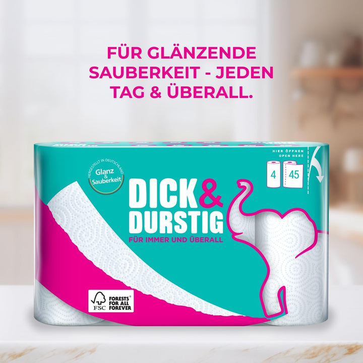 Dick&Durstig - Küchenrollen 4 Rollen