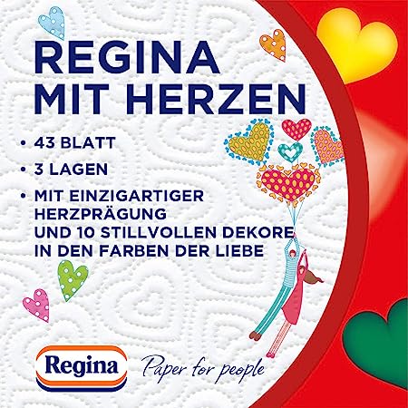 Regina Mit Herzen Haushaltstücher 8 Rollen
