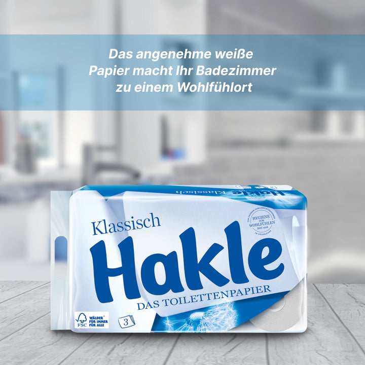 Hakle - Toilettenpapier Klassisch Weiß 80 Rollen