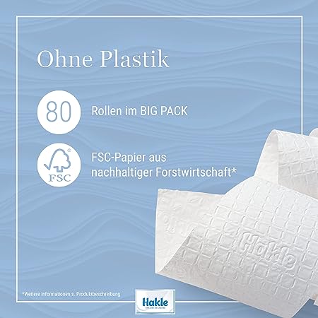 Hakle - Toilettenpapier Klassisch Weiß 80 Rollen