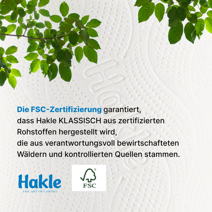 Hakle - Toilettenpapier Klassisch Weiß 24 Rollen