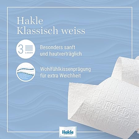 Hakle - Toilettenpapier Klassisch Weiß 24 Rollen